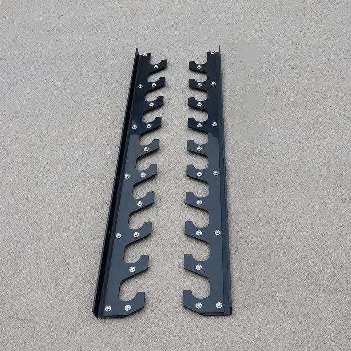 Gym Plus 10-Bar Wall-Mount Gun Rack for Barbells WMBARHOLDER10