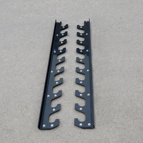 Gym Plus 10-Bar Wall-Mount Gun Rack for Barbells WMBARHOLDER10