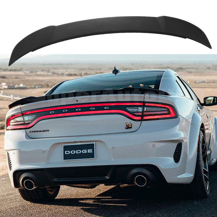 2011-2023 Dodge Charger - Hellcat SRT Style Rear Duckbill Spoiler - Unpainted Matte Black