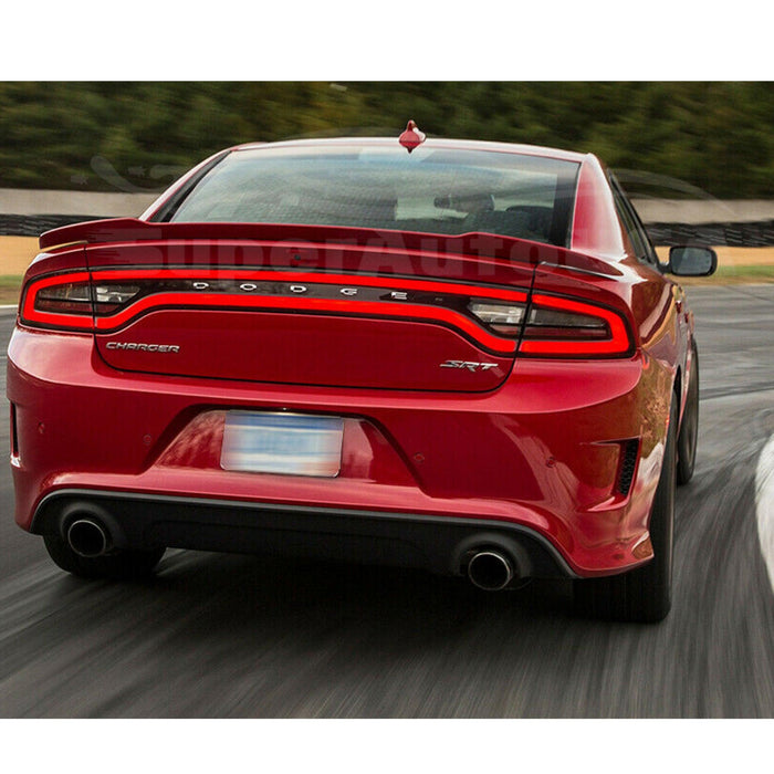 2011-2023 Dodge Charger - Hellcat SRT Style Rear Duckbill Spoiler - Unpainted Matte Black