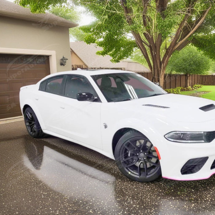 2016 Dodge Charger Aerodynamic Matte Black Side Skirts Extension by SuperAutoUSA