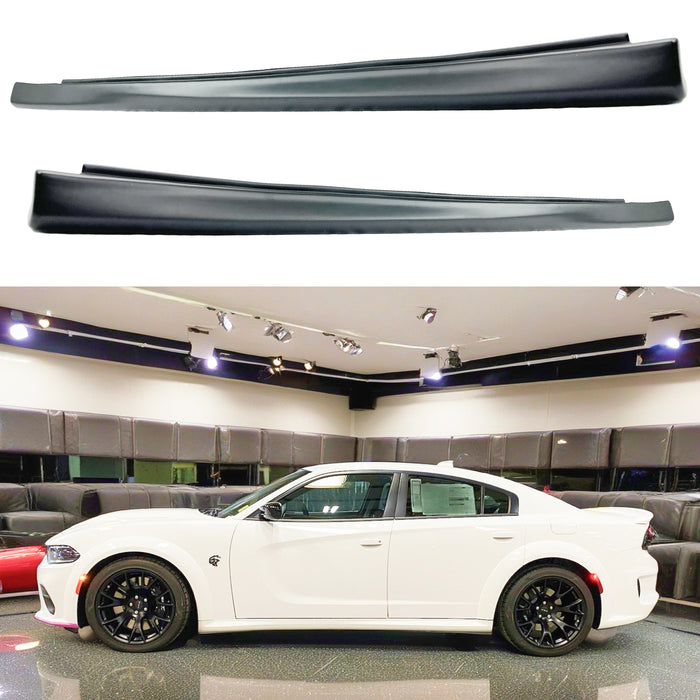 Fits 2016 Dodge Charger SRT HELLCAT Wide Body Side Skirt Splitters by SuperAutoUSA