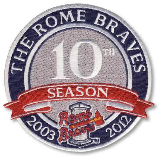 2012 Rome Braves 10th Anniversary Season Patch