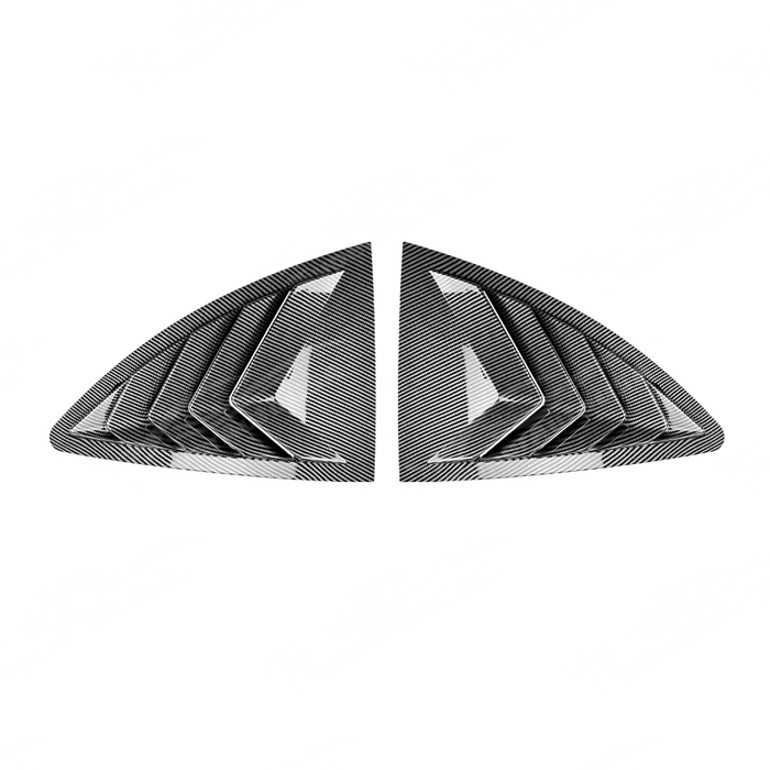 Detailed shot of the high-definition carbon fiber print weave on the 86/BRZ window louvers