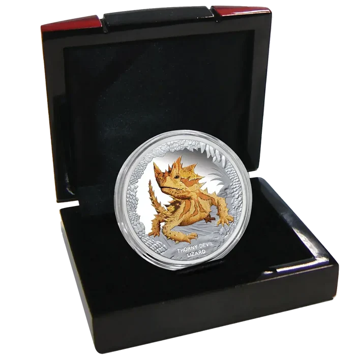 2014 1oz Silver Thorny Devil Lizard - Mintage: 5,000
