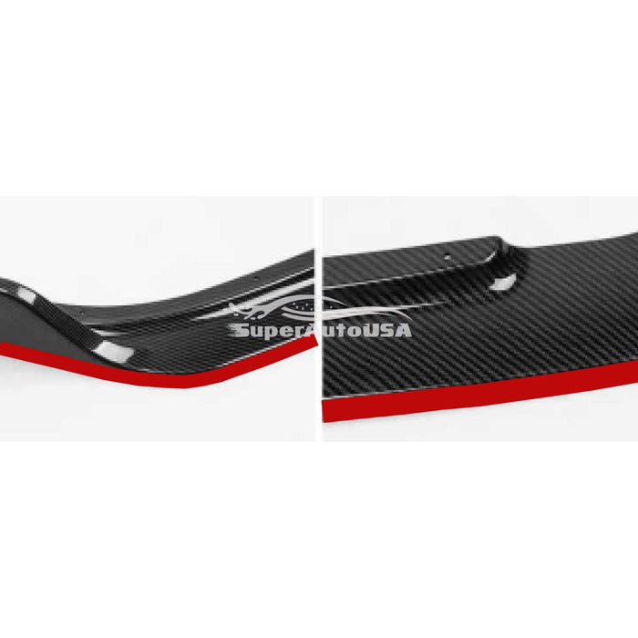 Real carbon fiber front lip splitter for Subaru WRX STI Series.Gray 2018, 2019 by SuperAutoUSA.