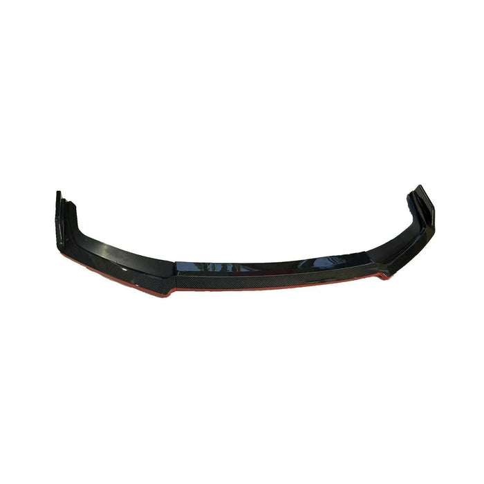 2017-2021 Honda Civic Hatchback - Front Bumper Lip - Carbon Print w/ Red Trim
