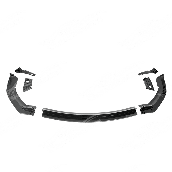 Close-up of the H style front splitter's design on the Charger SRT bumper