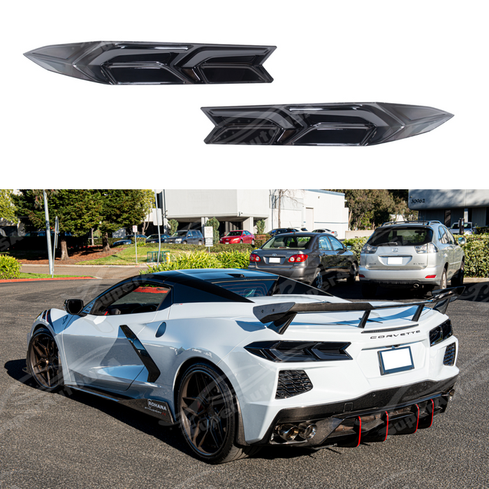 Smoke lens rear tail light cover for Corvette C8 2020-2026