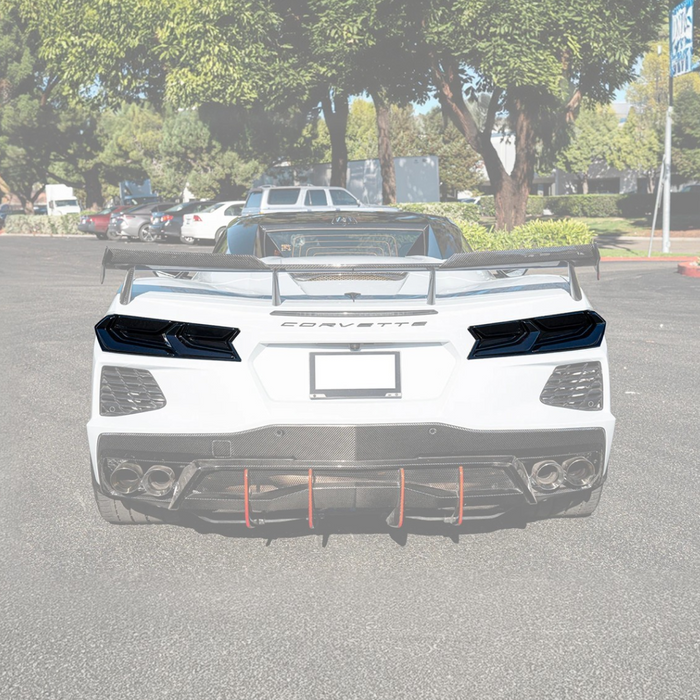 Corvette C8 2020-2026 tinted tail light lens protector cover