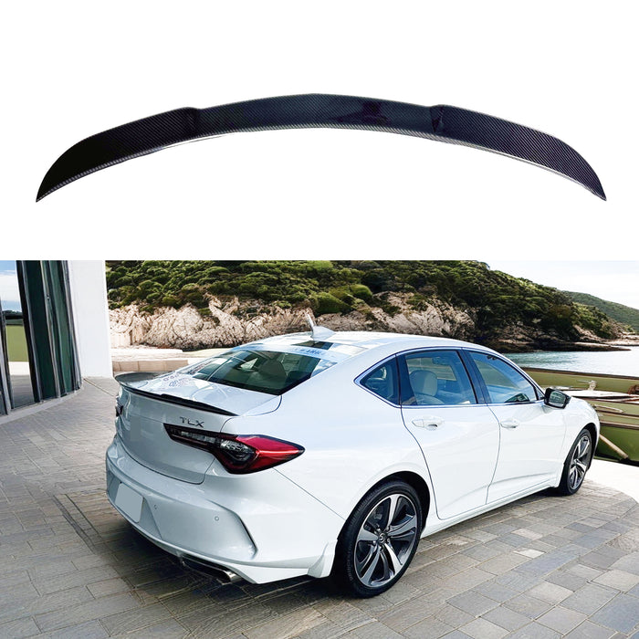 Real Carbon Fiber Rear Trunk Spoiler for 2022 Acura TLX by SuperAutoUSA
