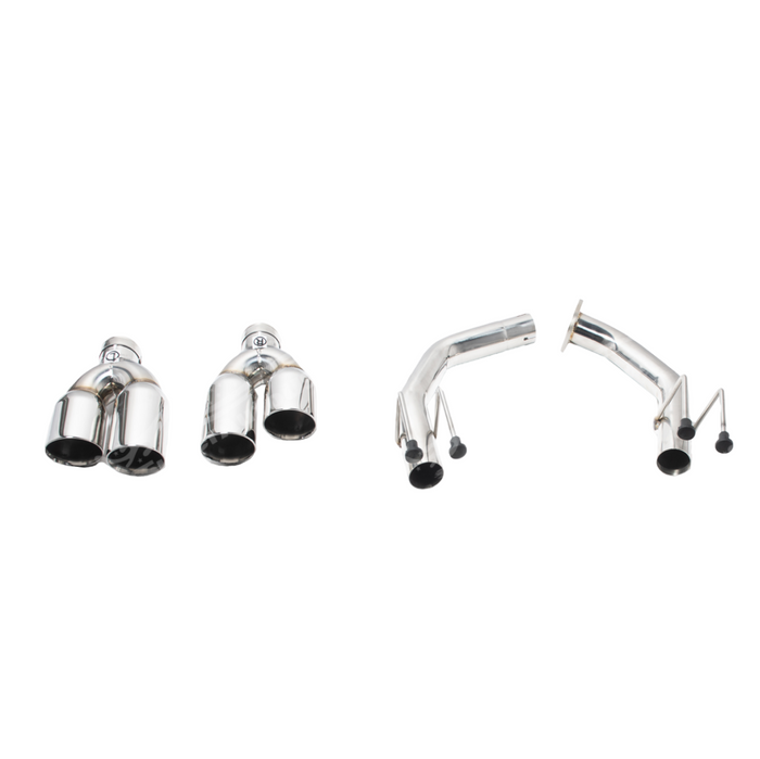 Sleek muffler delete axle back exhaust installed on Acura TLX