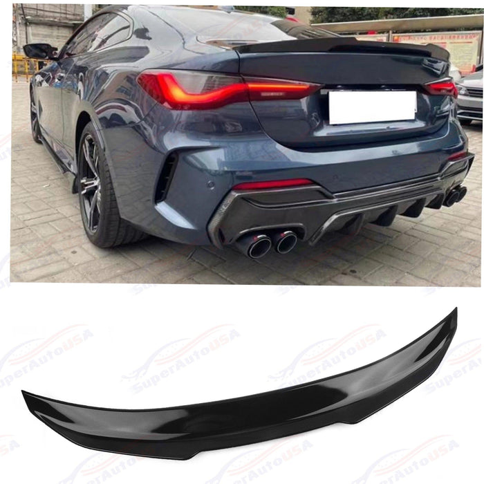 2021+ BMW G22 430i M440i M4 - PSM Style Trunk Spoiler Wing - Gloss Black