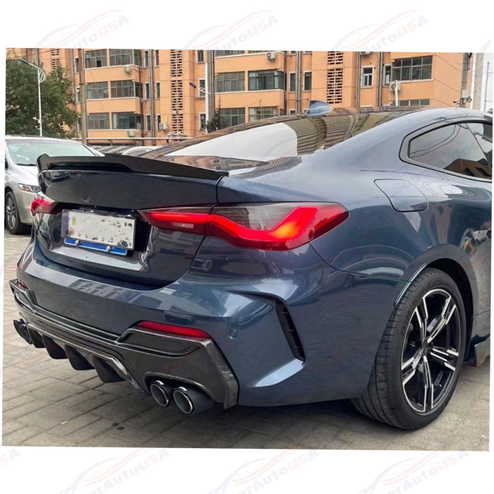 2021+ BMW G22 430i M440i M4 - PSM Style Trunk Spoiler Wing - Gloss Black