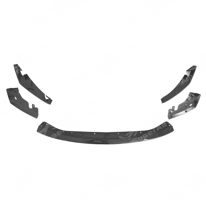 Full front view of a 2022 BMW M3 G80 with new SuperAutoUSA front splitter assembly