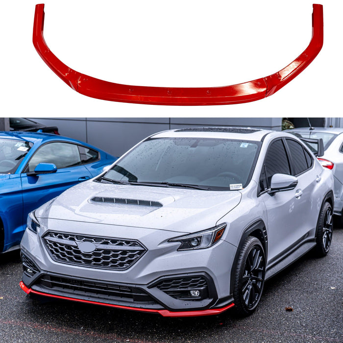 2022-2026 Subaru WRX VB - STI Style Front Lip - Cherry Red