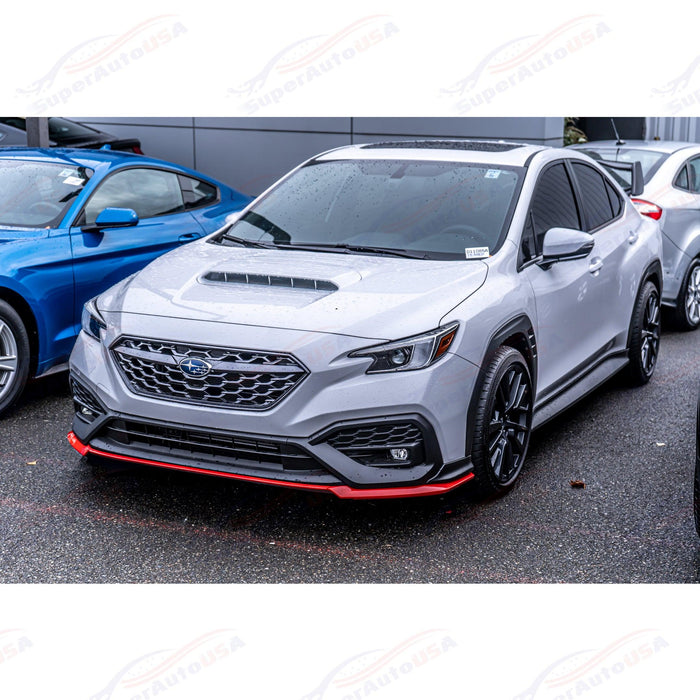 2022-2026 Subaru WRX VB - STI Style Front Lip - Cherry Red