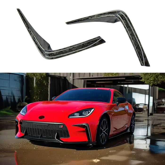 Sleek Front Bumper Garnish Trim in Forged Carbon Fiber for 2022 GR86.