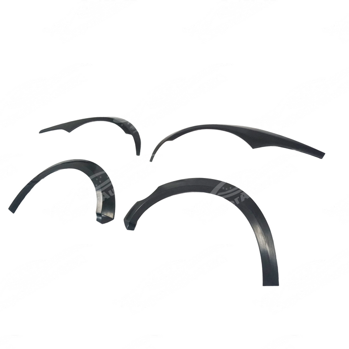 Uninstalled set of front fender flare auto wheel trims