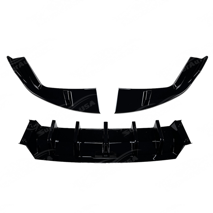 Standalone view of the uninstalled GT-style rear diffuser kit with central panel and mounting tabs.