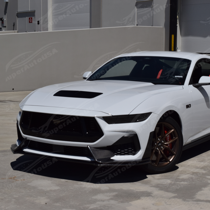 2024-2027 Mustang S650 - Front Bumper Aero Canards - Carbon Fiber