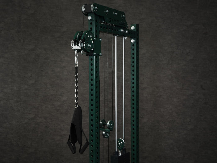 Gym Plus Ab Crunch Harness Cable Attachment CABLE-CRUNCH harness is attached to Evolve Cable Tower