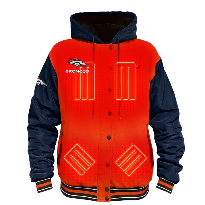 ActionHeat Denver Broncos 5V Battery Heated Varsity Jacket