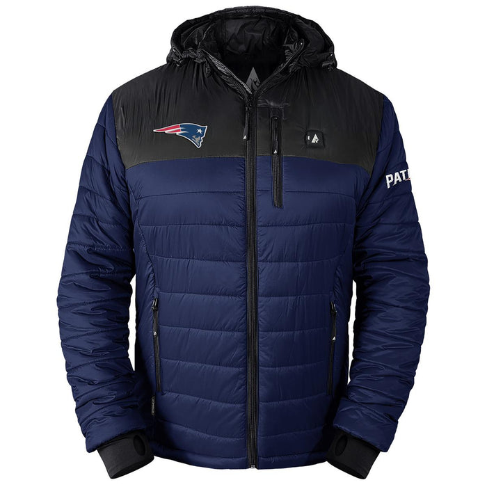 ActionHeat New England Patriots 5V Men's Colorblock Puffer Battery Heated Jacket
