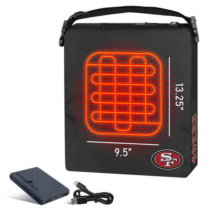 ActionHeat San Francisco 49ers 5V Battery Heated Seat Cushion