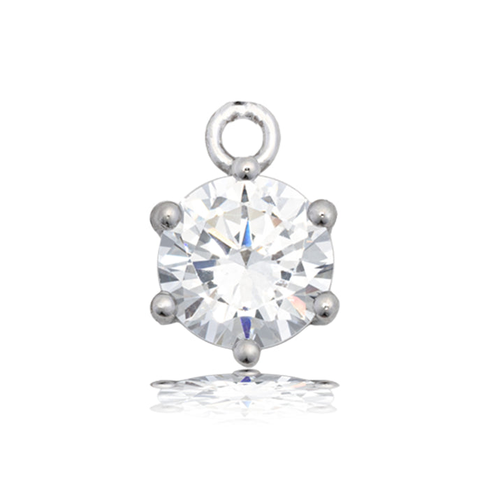 Aquamarine Jade Gemstone Bracelet with Shine Like A Diamond Sterling Silver Charm