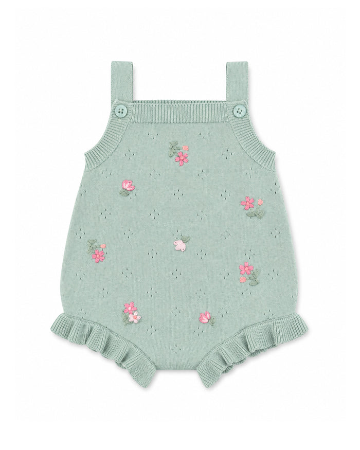 Bebe - Chelsea Organic Hand Emb. Knit Bodysuit - Sage