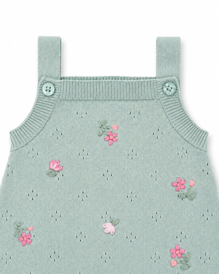 Bebe - Chelsea Organic Hand Emb. Knit Bodysuit - Sage