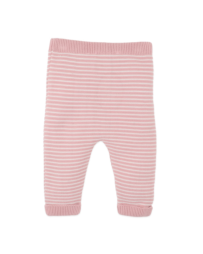 Bebe - Fern Stripe Organic Knitted Leggings - Blossom