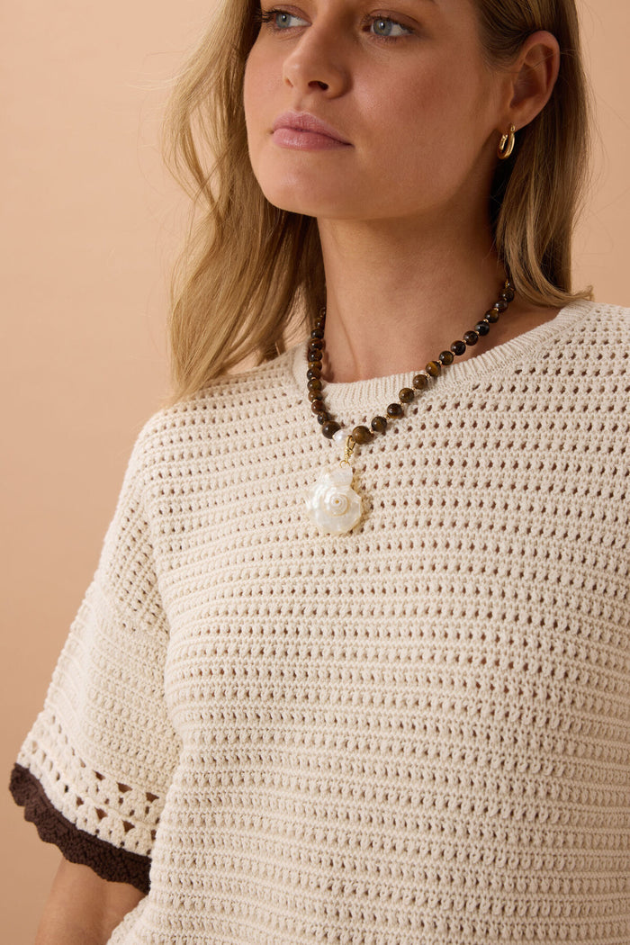 Ceres Life - Blair Knit Tee - Ecru