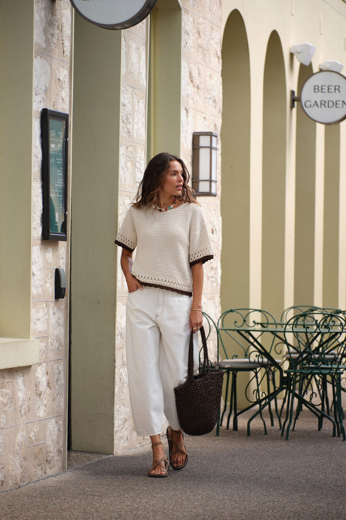 Ceres Life - Blair Knit Tee - Ecru