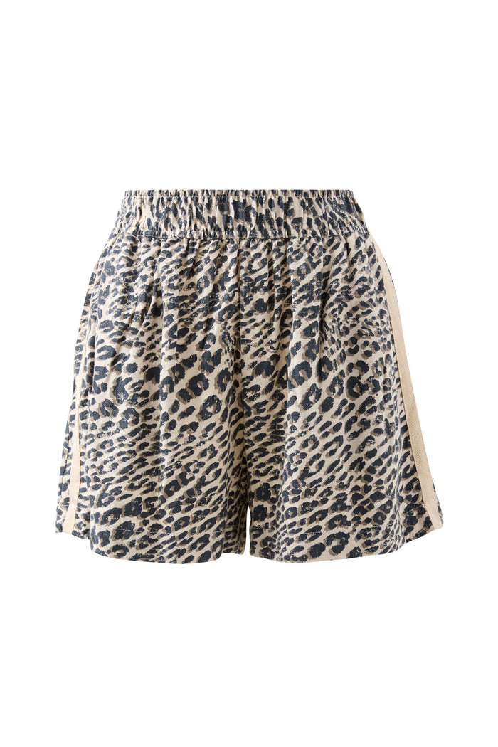 Ceres Life - Mila Short - Leopard Linen Blend