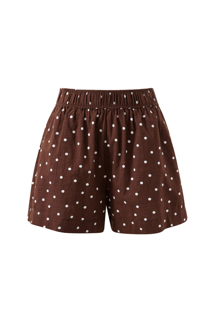 Ceres Life - Mila Shorts - Choc Scattered Spot