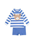 Ceres Life - Stripe Huxbear 2PC Swim Set - Cobalt / Almond Milk