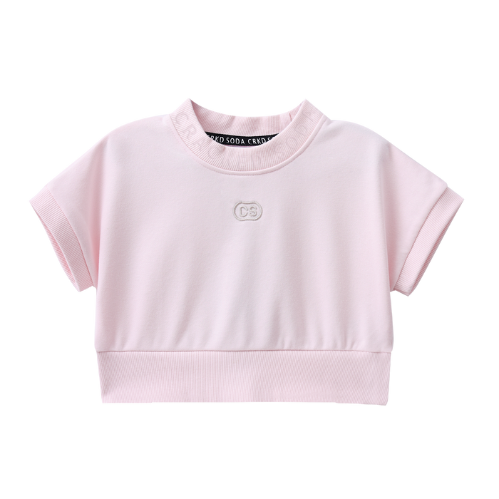Cracked Soda - Ava French Terry Tee - Soft Pink