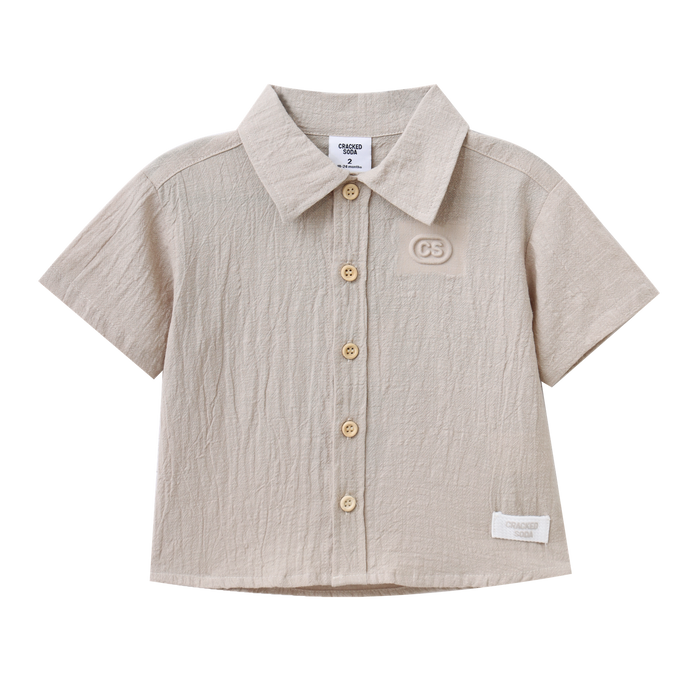 Cracked Soda - Freddie Linen Shirt - Pebble