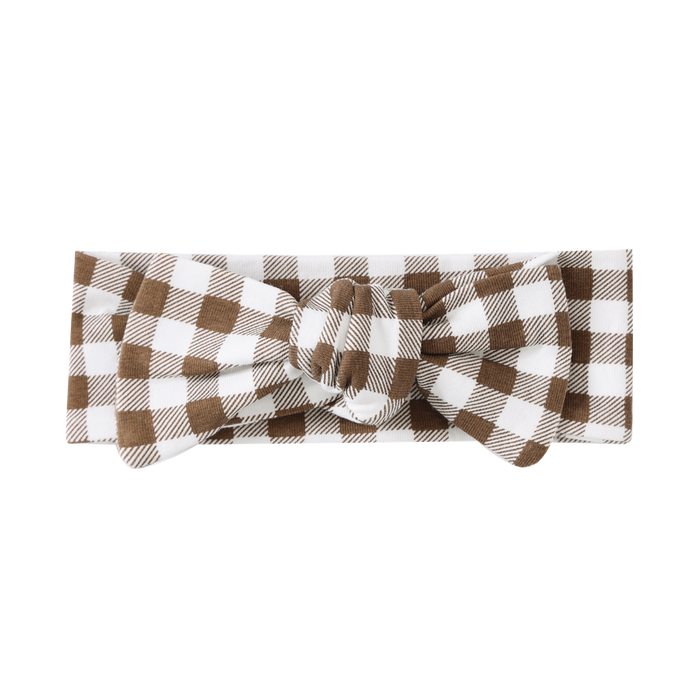 Cracked Soda - Skylar Check Headband - Mocha