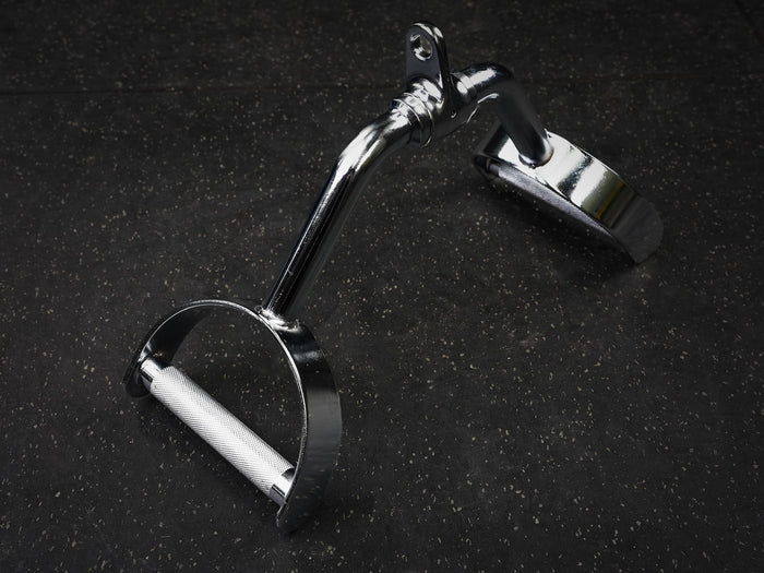Gym Plus D-Handle Row Bar Attachment - 41cm CA-SR attachment on gym flooring