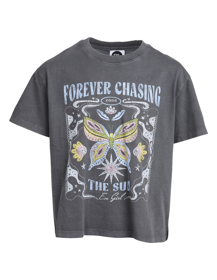 Eve Girl - Chasing The Sun Tee - Charcoal
