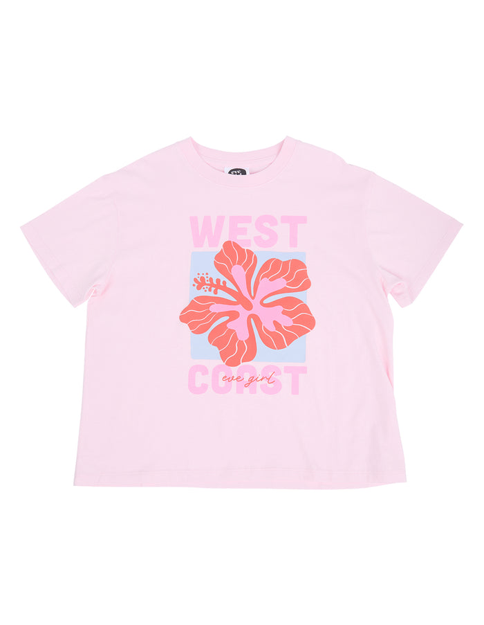 Eve Girl - Hibiscus Tee - Pale Pink