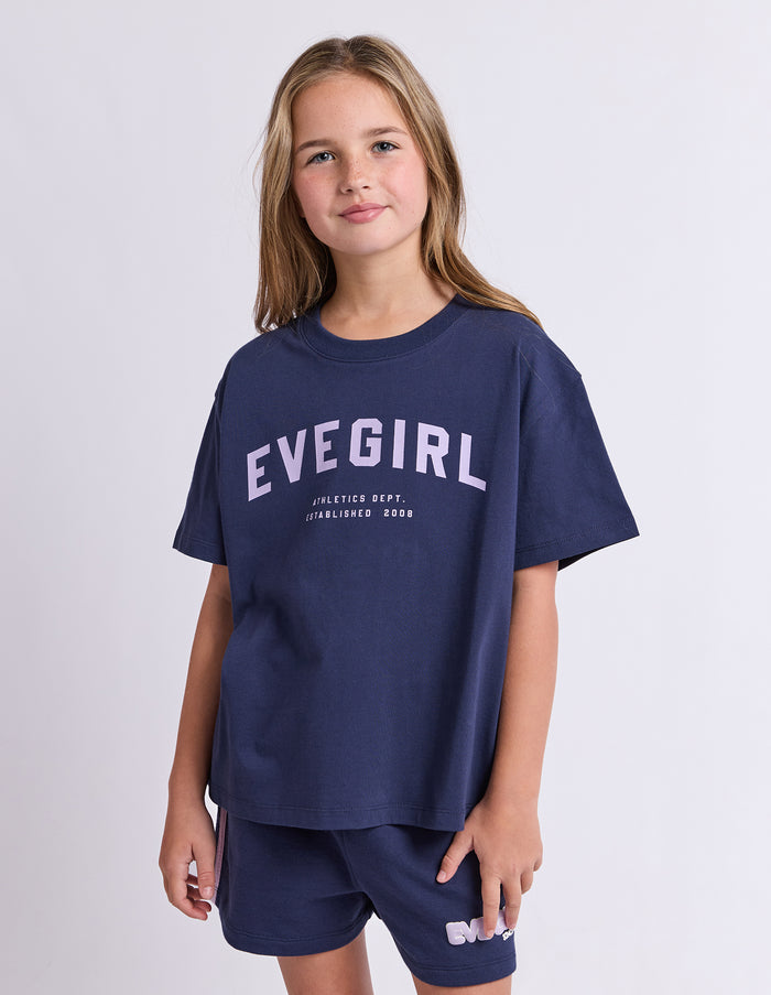 Eve Girl - Motion Tee - Navy/Lilac