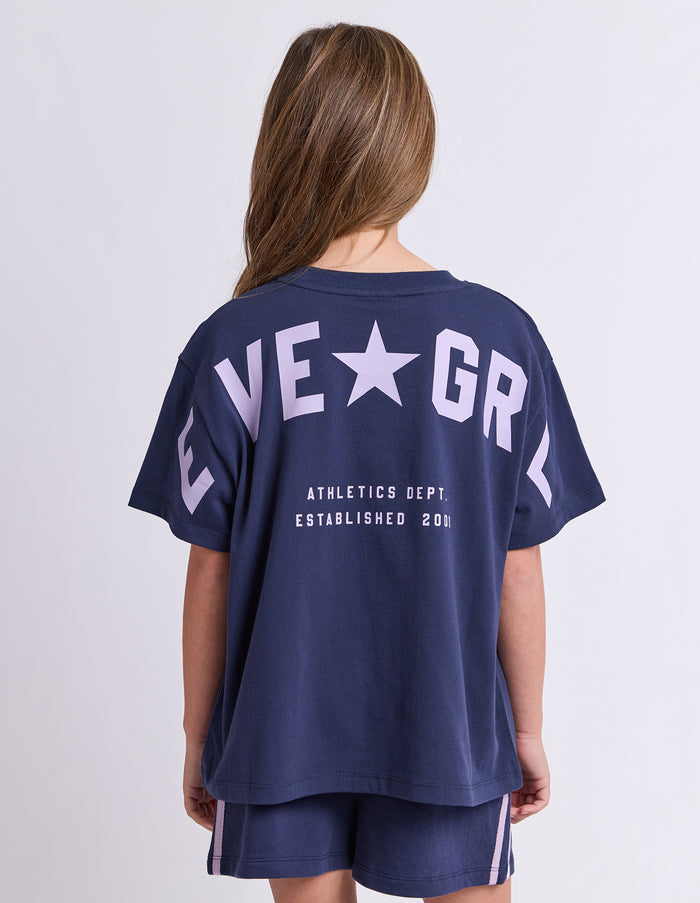 Eve Girl - Motion Tee - Navy/Lilac