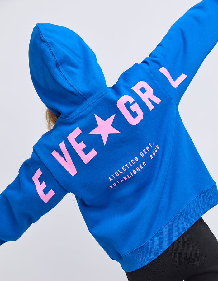 Eve Girl - Performance Hoodie - Blue & Pink