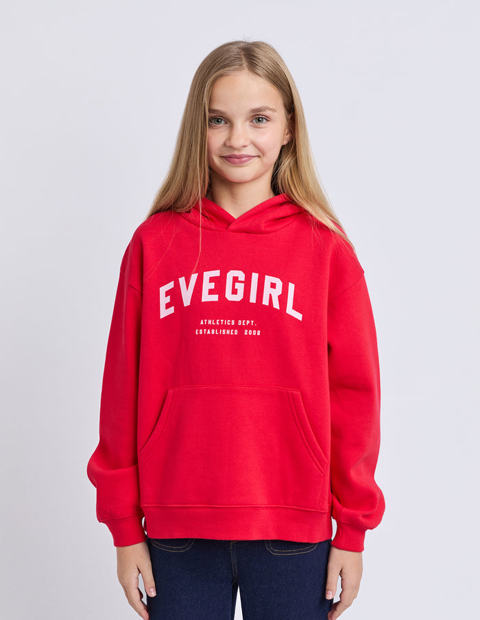Eve Girl - Performance Hoodie - Red & Pink