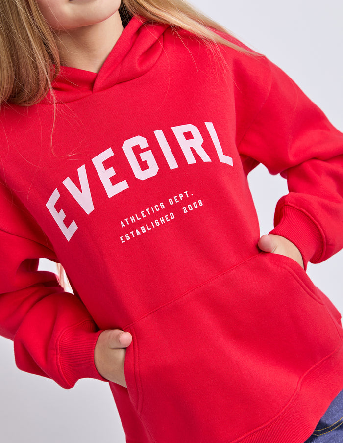 Eve Girl - Performance Hoodie - Red & Pink