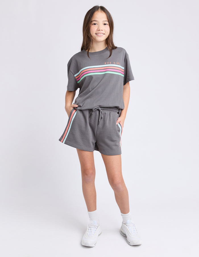 Eve Girl - Retro Fleece Shorts - Charcoal